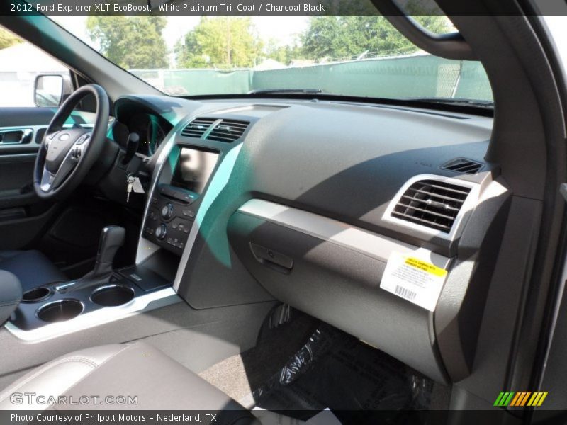 White Platinum Tri-Coat / Charcoal Black 2012 Ford Explorer XLT EcoBoost