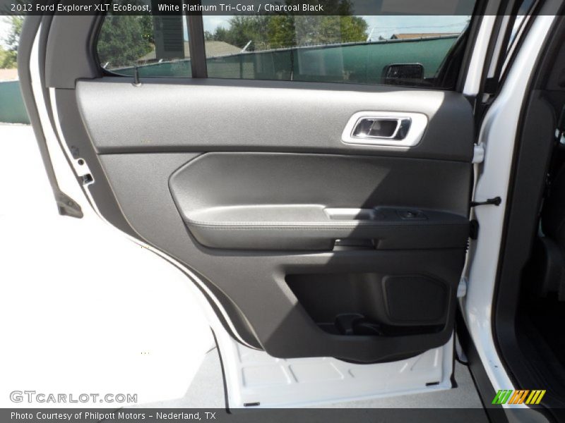 White Platinum Tri-Coat / Charcoal Black 2012 Ford Explorer XLT EcoBoost