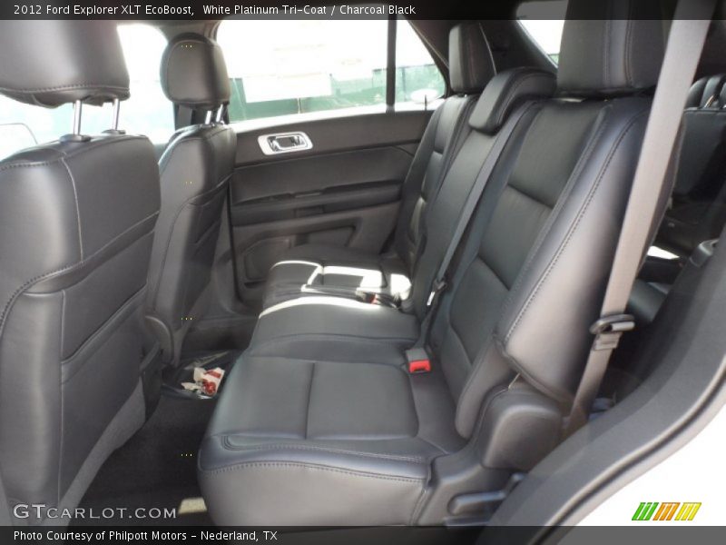 White Platinum Tri-Coat / Charcoal Black 2012 Ford Explorer XLT EcoBoost