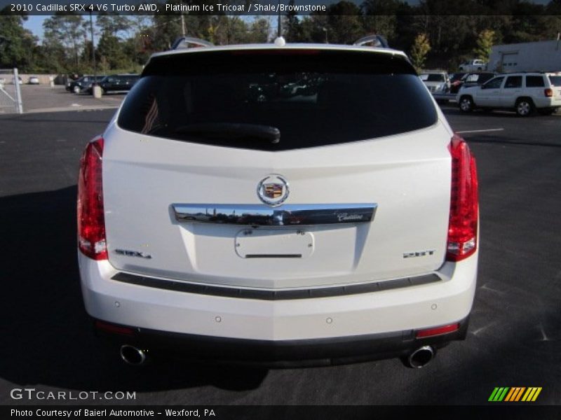 Platinum Ice Tricoat / Shale/Brownstone 2010 Cadillac SRX 4 V6 Turbo AWD