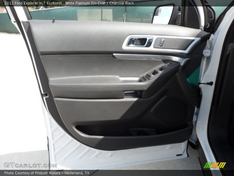 White Platinum Tri-Coat / Charcoal Black 2012 Ford Explorer XLT EcoBoost
