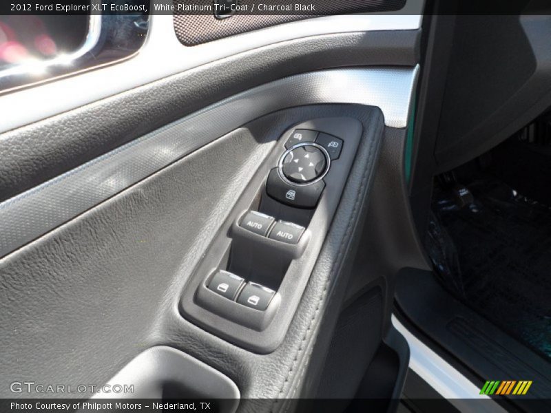 White Platinum Tri-Coat / Charcoal Black 2012 Ford Explorer XLT EcoBoost