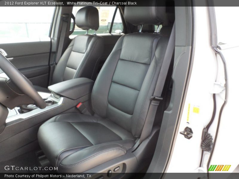 White Platinum Tri-Coat / Charcoal Black 2012 Ford Explorer XLT EcoBoost