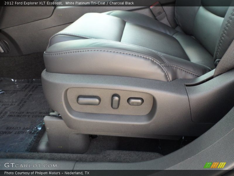 White Platinum Tri-Coat / Charcoal Black 2012 Ford Explorer XLT EcoBoost
