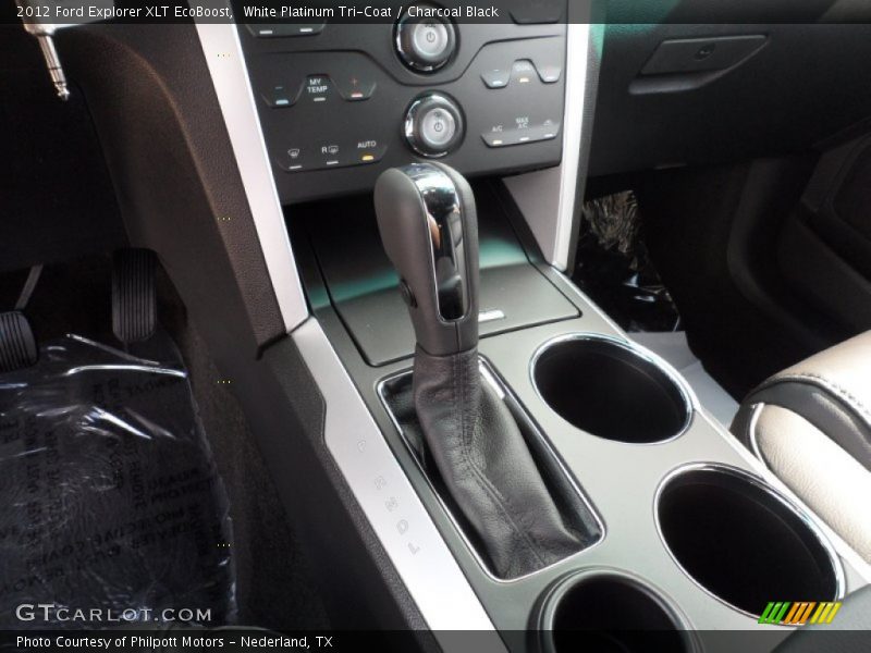 White Platinum Tri-Coat / Charcoal Black 2012 Ford Explorer XLT EcoBoost