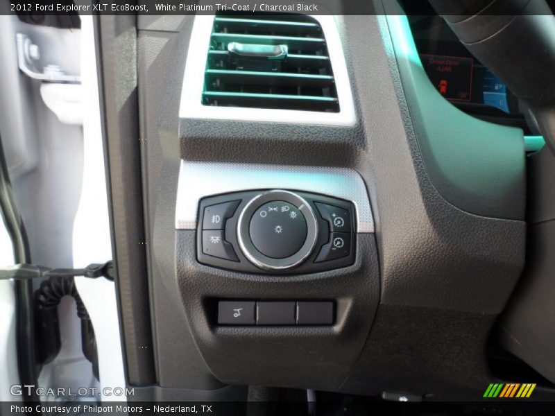 White Platinum Tri-Coat / Charcoal Black 2012 Ford Explorer XLT EcoBoost