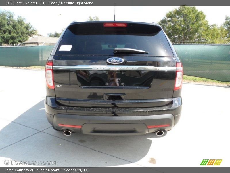 Black / Medium Light Stone 2012 Ford Explorer XLT