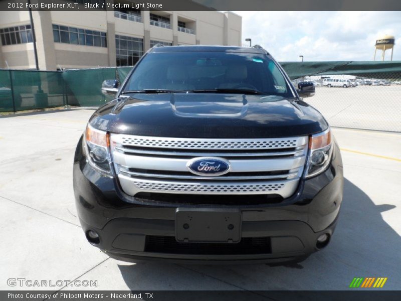 Black / Medium Light Stone 2012 Ford Explorer XLT