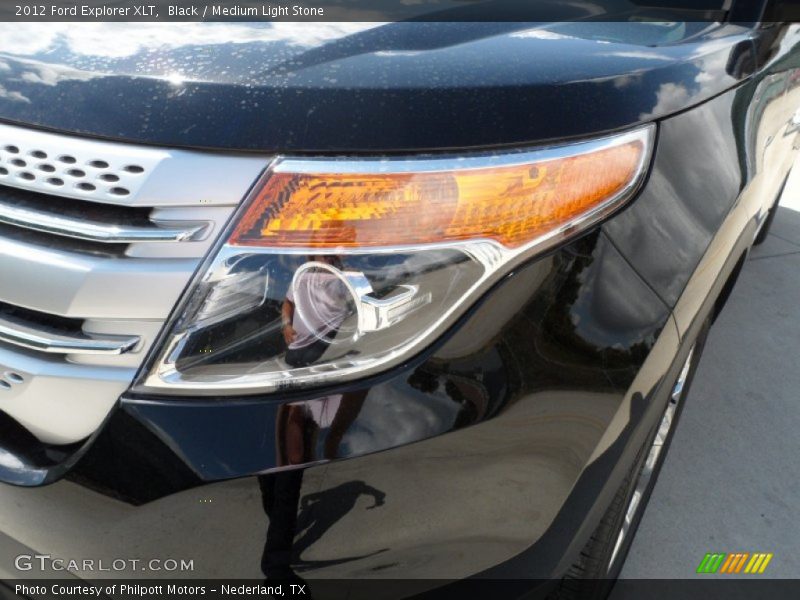 Black / Medium Light Stone 2012 Ford Explorer XLT