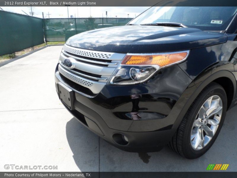 Black / Medium Light Stone 2012 Ford Explorer XLT