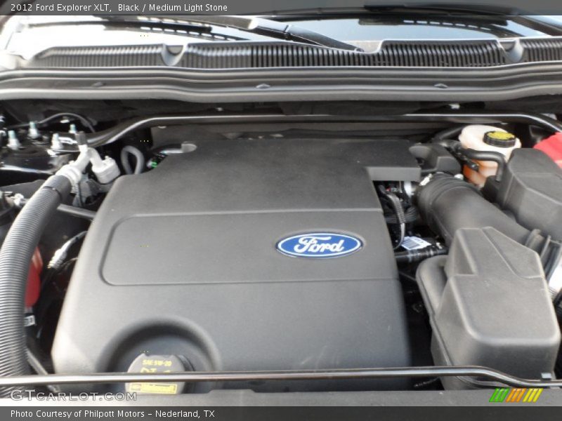 Black / Medium Light Stone 2012 Ford Explorer XLT