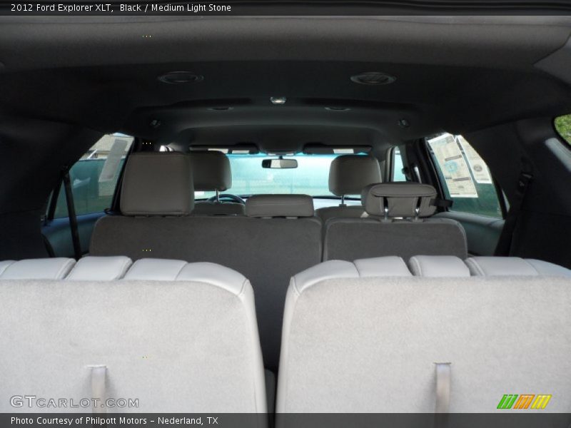 Black / Medium Light Stone 2012 Ford Explorer XLT
