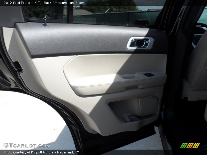 Black / Medium Light Stone 2012 Ford Explorer XLT