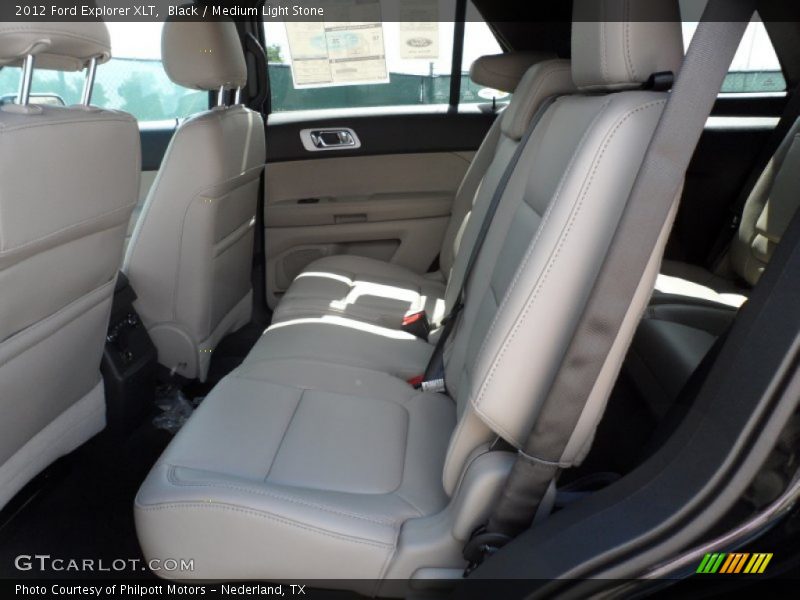Black / Medium Light Stone 2012 Ford Explorer XLT