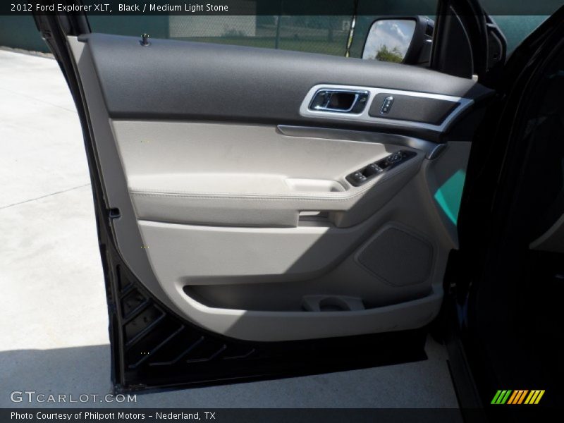 Black / Medium Light Stone 2012 Ford Explorer XLT