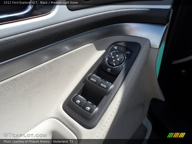 Black / Medium Light Stone 2012 Ford Explorer XLT