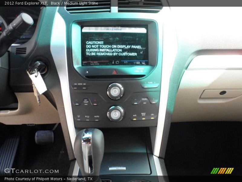 Black / Medium Light Stone 2012 Ford Explorer XLT
