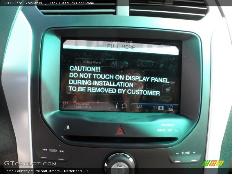 Black / Medium Light Stone 2012 Ford Explorer XLT