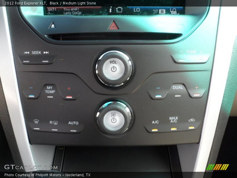 Black / Medium Light Stone 2012 Ford Explorer XLT