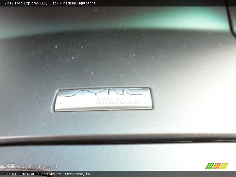 Black / Medium Light Stone 2012 Ford Explorer XLT