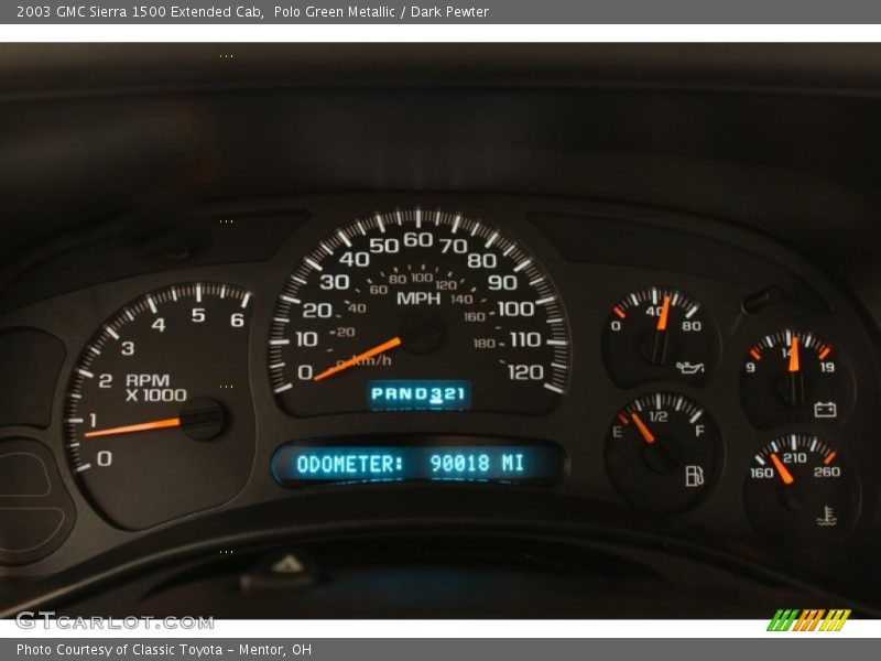 Polo Green Metallic / Dark Pewter 2003 GMC Sierra 1500 Extended Cab