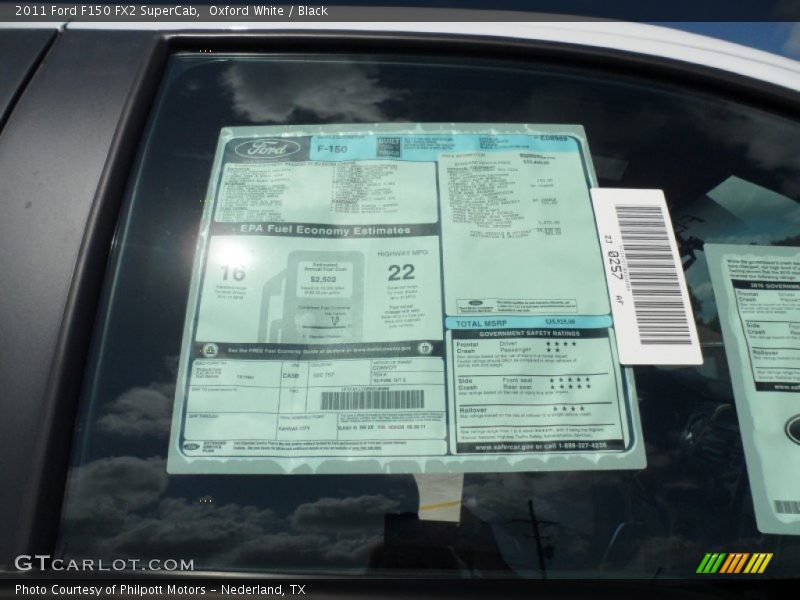  2011 F150 FX2 SuperCab Window Sticker