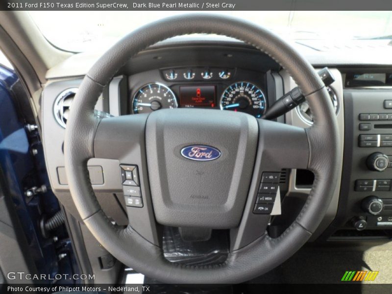Dark Blue Pearl Metallic / Steel Gray 2011 Ford F150 Texas Edition SuperCrew