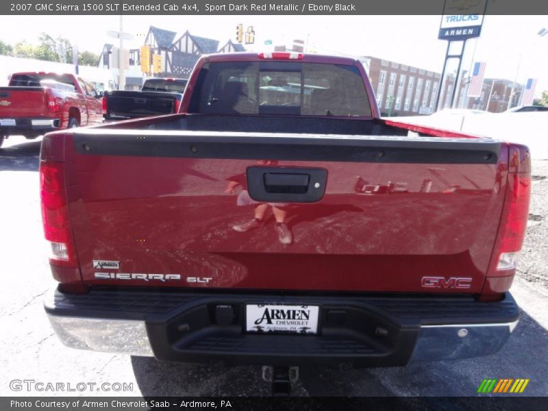 Sport Dark Red Metallic / Ebony Black 2007 GMC Sierra 1500 SLT Extended Cab 4x4