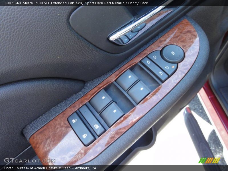 Sport Dark Red Metallic / Ebony Black 2007 GMC Sierra 1500 SLT Extended Cab 4x4