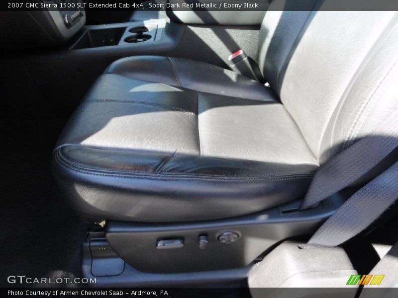 Sport Dark Red Metallic / Ebony Black 2007 GMC Sierra 1500 SLT Extended Cab 4x4