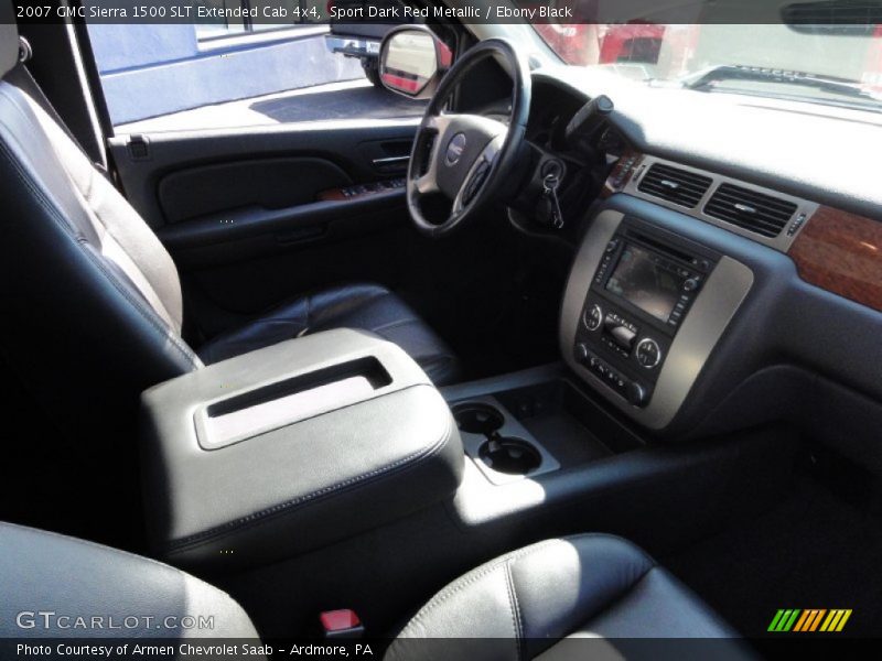 Sport Dark Red Metallic / Ebony Black 2007 GMC Sierra 1500 SLT Extended Cab 4x4