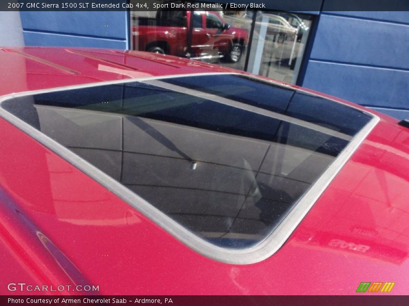 Sport Dark Red Metallic / Ebony Black 2007 GMC Sierra 1500 SLT Extended Cab 4x4