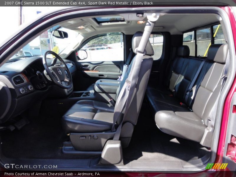 Sport Dark Red Metallic / Ebony Black 2007 GMC Sierra 1500 SLT Extended Cab 4x4