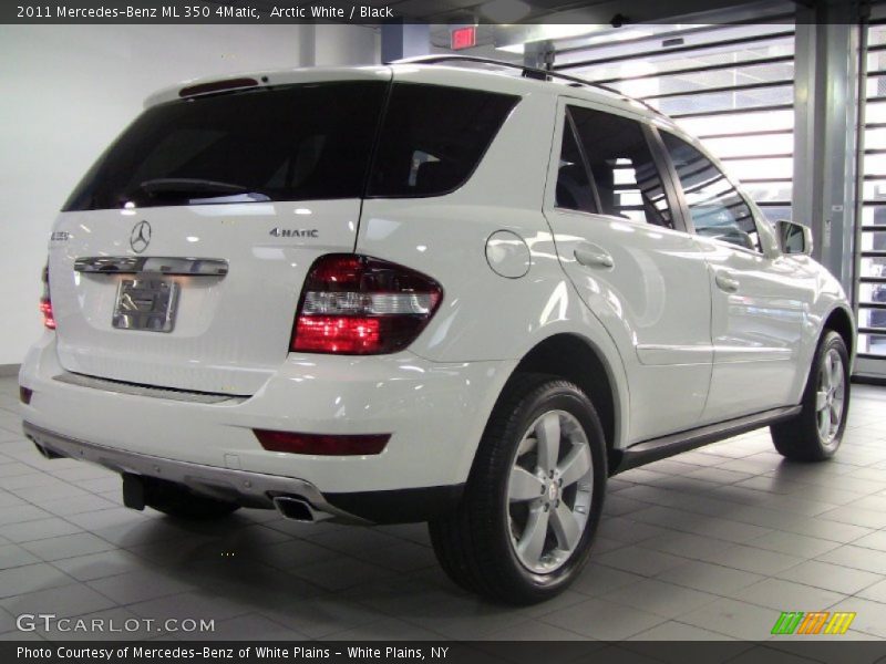 Arctic White / Black 2011 Mercedes-Benz ML 350 4Matic