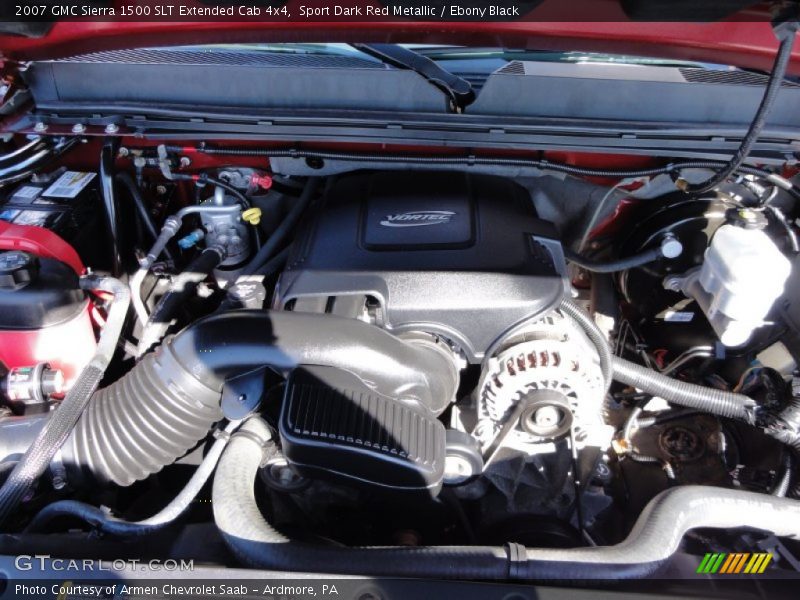 Sport Dark Red Metallic / Ebony Black 2007 GMC Sierra 1500 SLT Extended Cab 4x4
