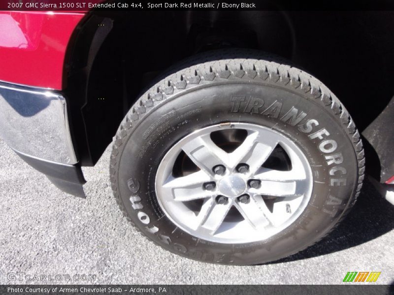 Sport Dark Red Metallic / Ebony Black 2007 GMC Sierra 1500 SLT Extended Cab 4x4
