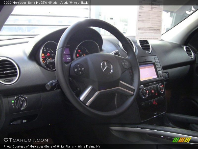 Arctic White / Black 2011 Mercedes-Benz ML 350 4Matic