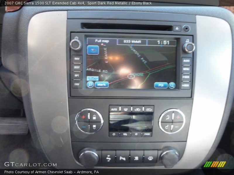 Sport Dark Red Metallic / Ebony Black 2007 GMC Sierra 1500 SLT Extended Cab 4x4