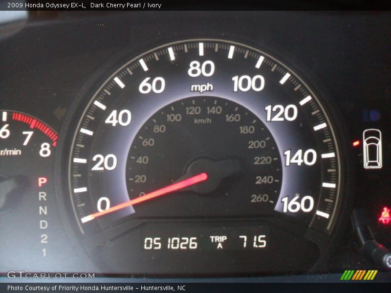 Dark Cherry Pearl / Ivory 2009 Honda Odyssey EX-L