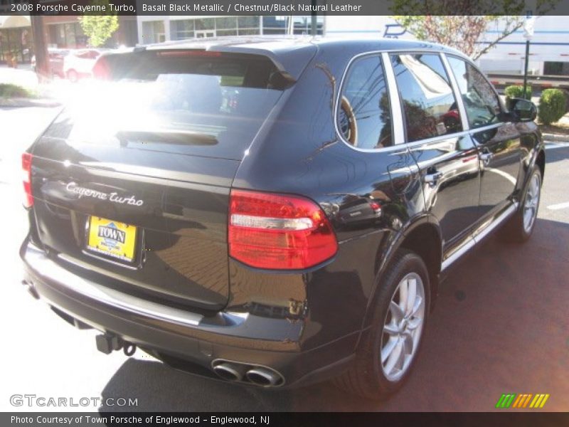 Basalt Black Metallic / Chestnut/Black Natural Leather 2008 Porsche Cayenne Turbo