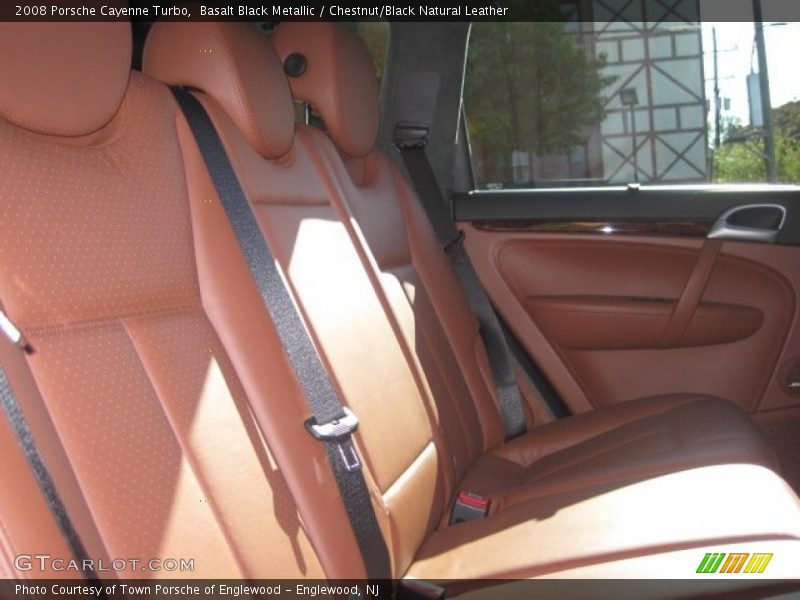 Basalt Black Metallic / Chestnut/Black Natural Leather 2008 Porsche Cayenne Turbo