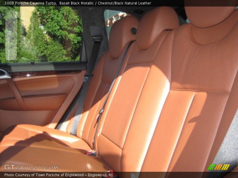 Basalt Black Metallic / Chestnut/Black Natural Leather 2008 Porsche Cayenne Turbo