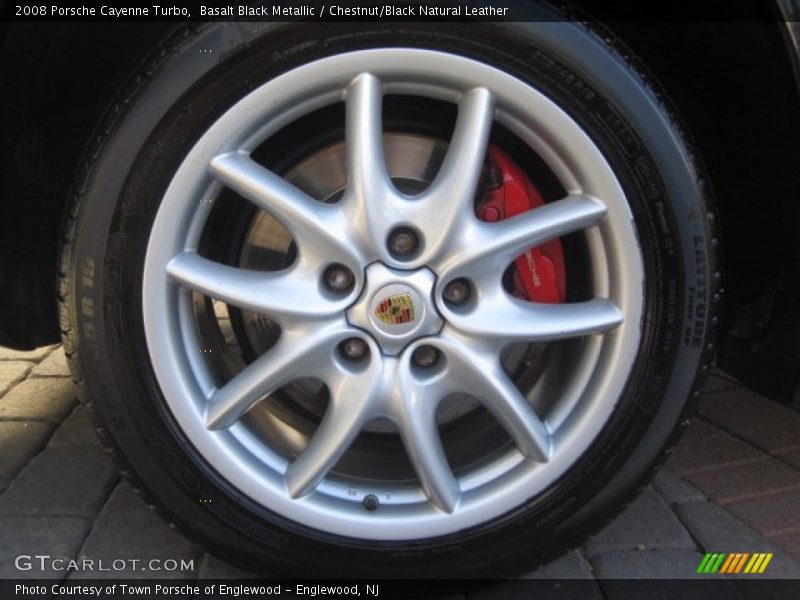 Basalt Black Metallic / Chestnut/Black Natural Leather 2008 Porsche Cayenne Turbo