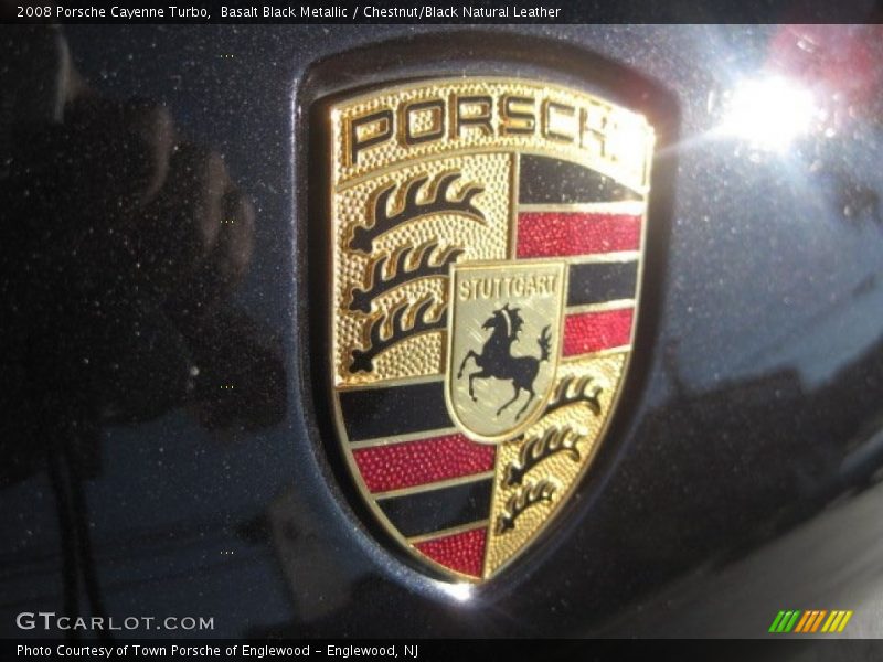 Basalt Black Metallic / Chestnut/Black Natural Leather 2008 Porsche Cayenne Turbo