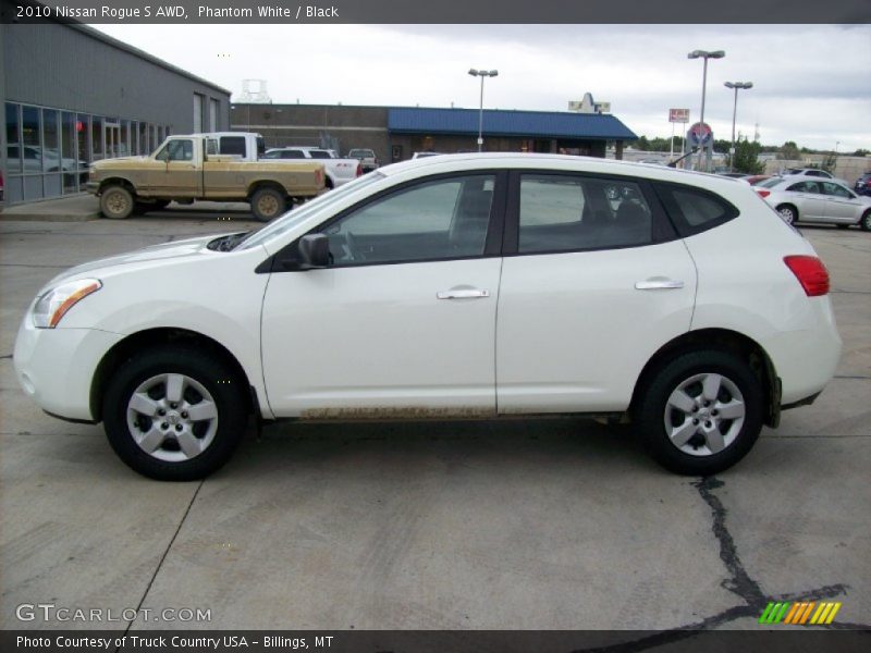 Phantom White / Black 2010 Nissan Rogue S AWD
