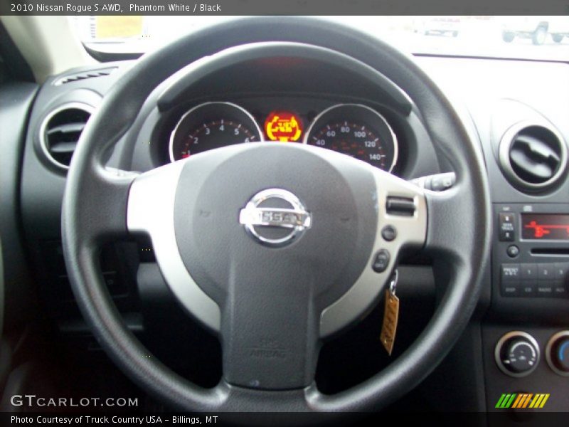 Phantom White / Black 2010 Nissan Rogue S AWD