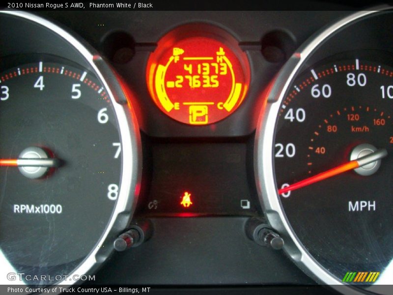 Phantom White / Black 2010 Nissan Rogue S AWD