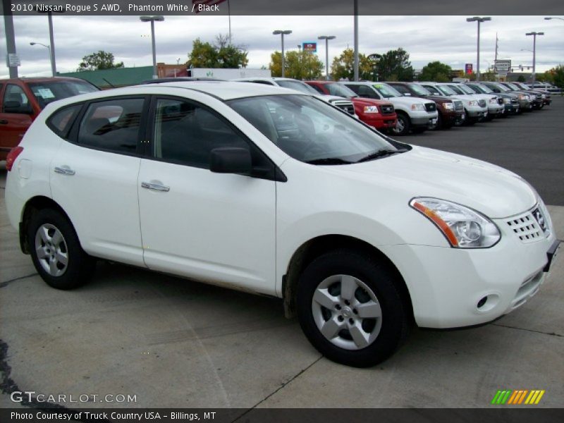 Phantom White / Black 2010 Nissan Rogue S AWD