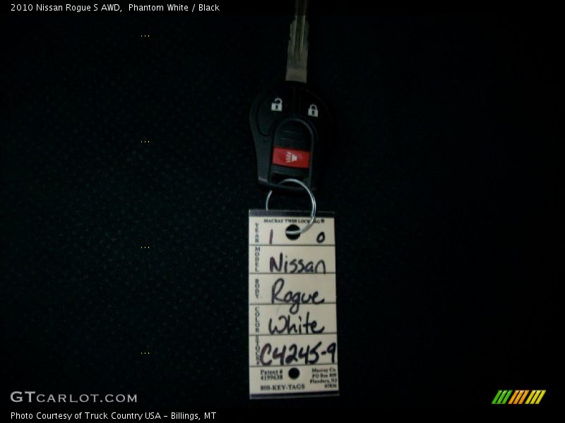 Phantom White / Black 2010 Nissan Rogue S AWD