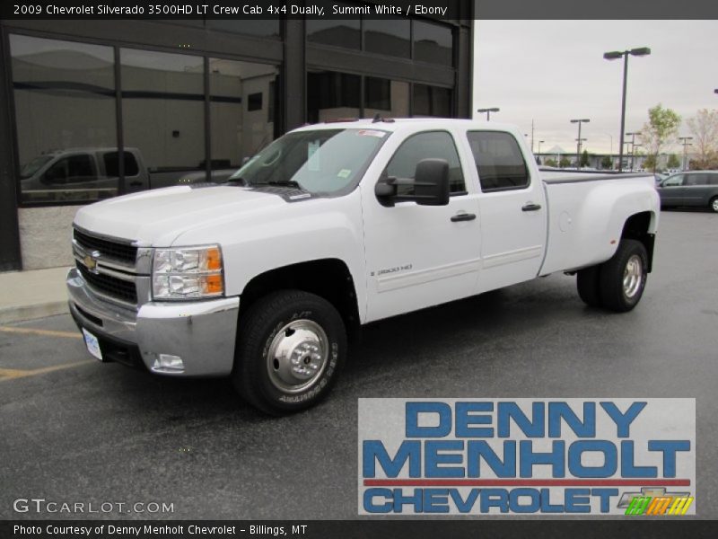 Summit White / Ebony 2009 Chevrolet Silverado 3500HD LT Crew Cab 4x4 Dually